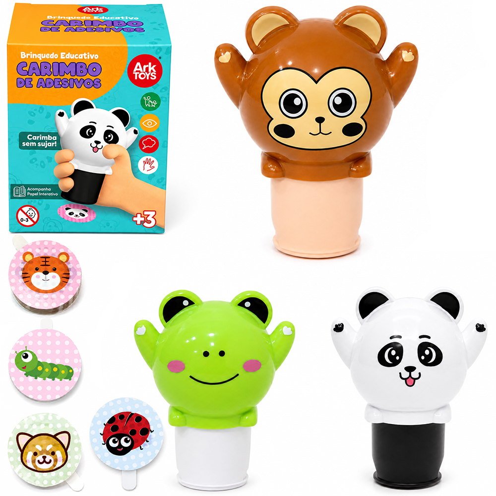 CARIMBO INFANTIL ADESIVOS COM CARTELA ARK TOYS DP PLAY