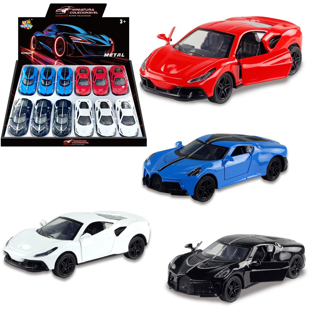 CARRO DE METAL A FRICCAO PULL BACK MINIATURA COLECIONAVEL DP PLAY 