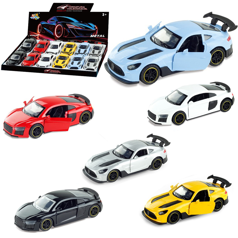 CARRO DE METAL A FRICCAO PULL BACK MINIATURA COLECIONAVEL DP PLAY 