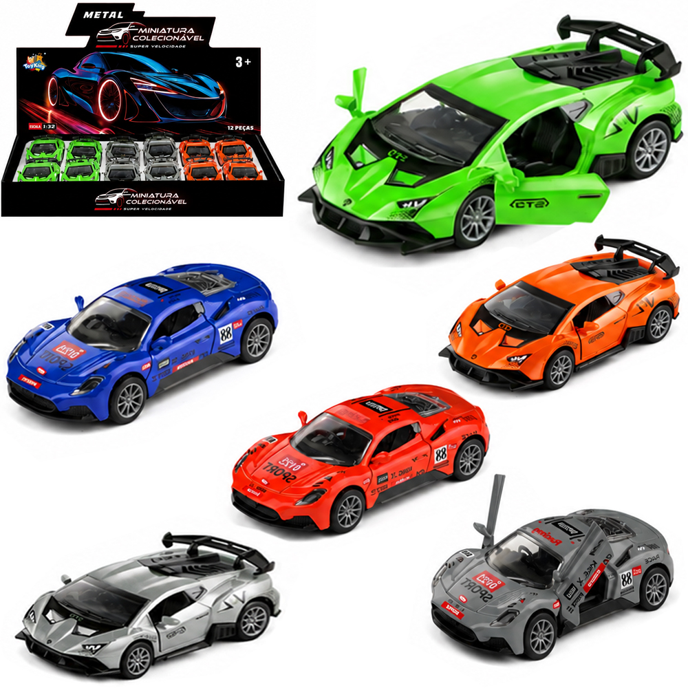 CARRO DE METAL A FRICCAO PULL BACK MINIATURA COLECIONAVEL DP PLAY 