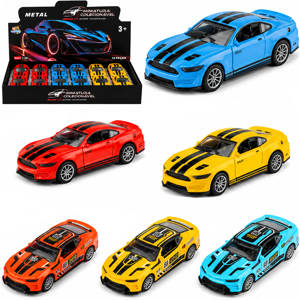 CARRO DE METAL A FRICCAO PULL BACK MINIATURA COLECIONAVEL DP PLAY