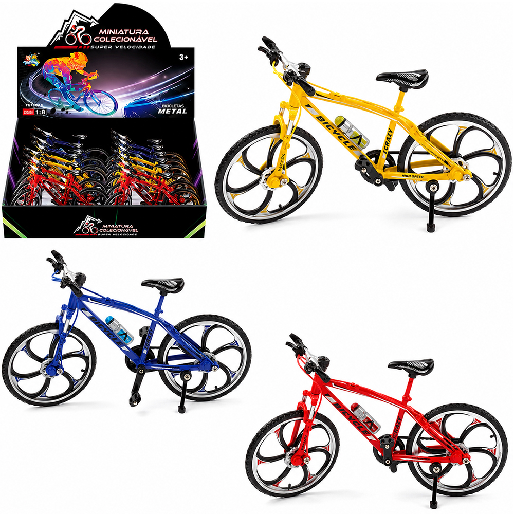BICICLETA DE METAL MINIATURA COLECIONAVEL DP PLAY 