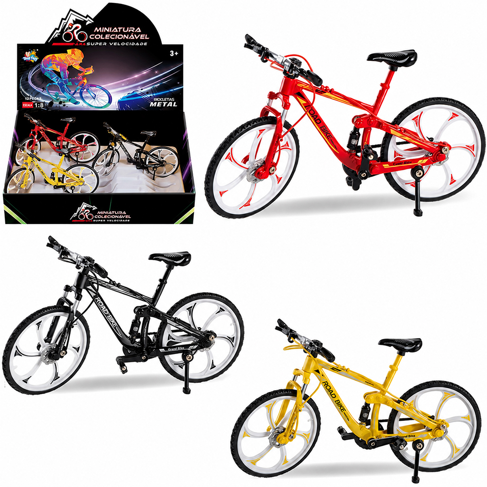 BICICLETA DE METAL MINIATURA COLECIONAVEL DP PLAY 