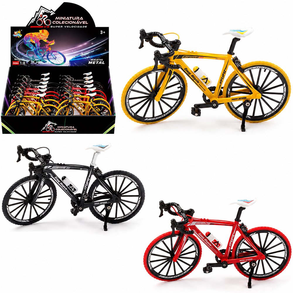 BICICLETA DE METAL MINIATURA COLECIONAVEL DP PLAY 