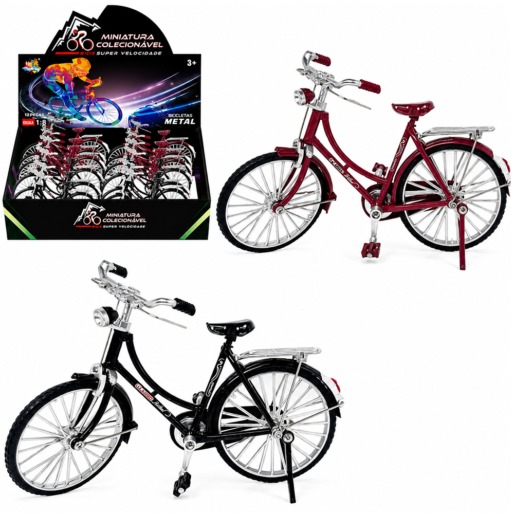 BICICLETA DE METAL MINIATURA COLECIONAVEL DP PLAY 
