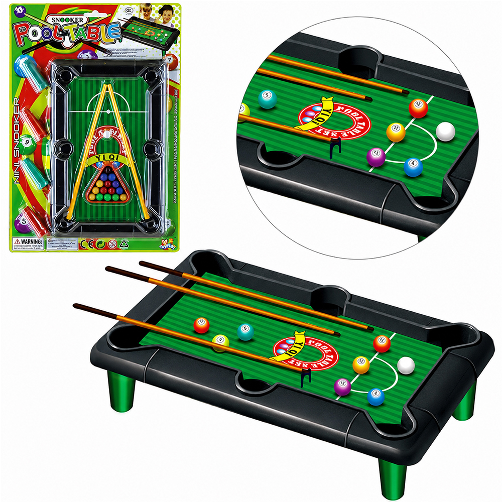 MESA DE SINUCA / BILHAR SNOOKER COM ACESSORIOS 23 PECAS 24X15,5CM