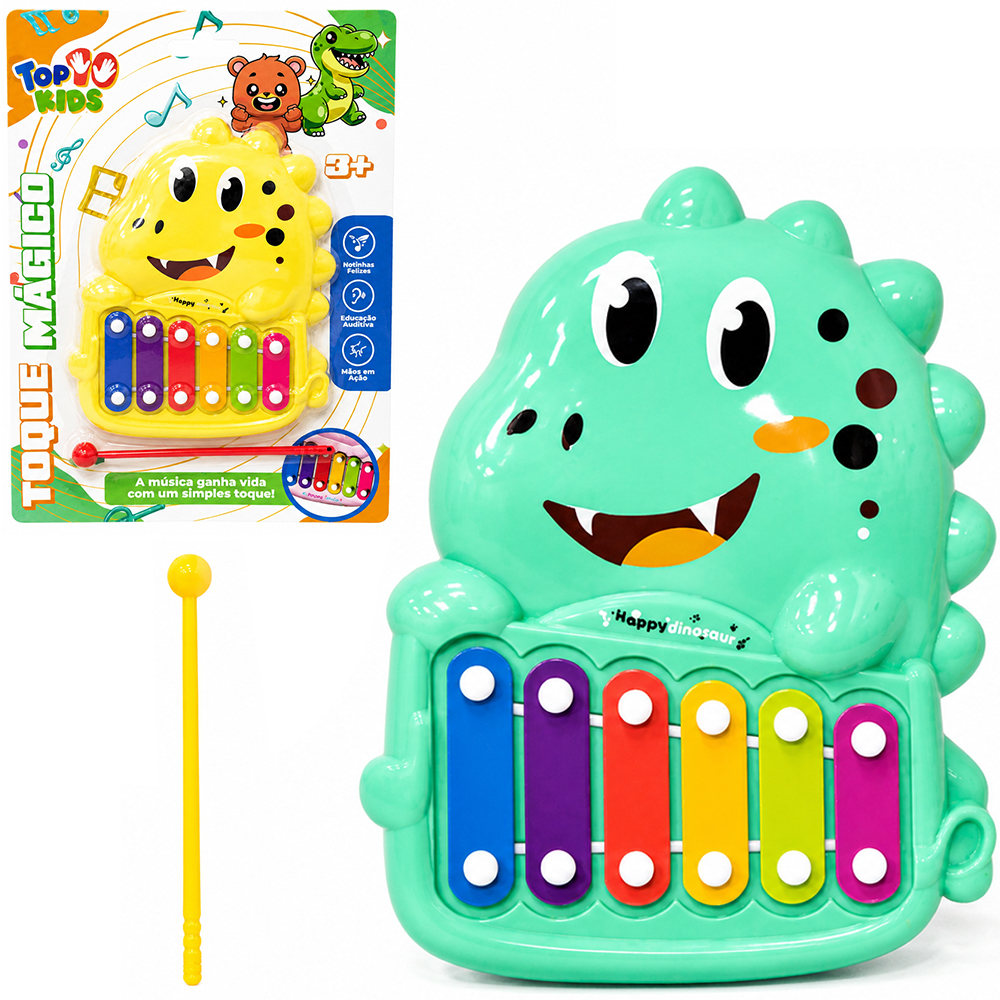 XILOFONE MUSICAL INFANTIL TOQUE MAGICO TOP KIDS 16,5X13,5CM
