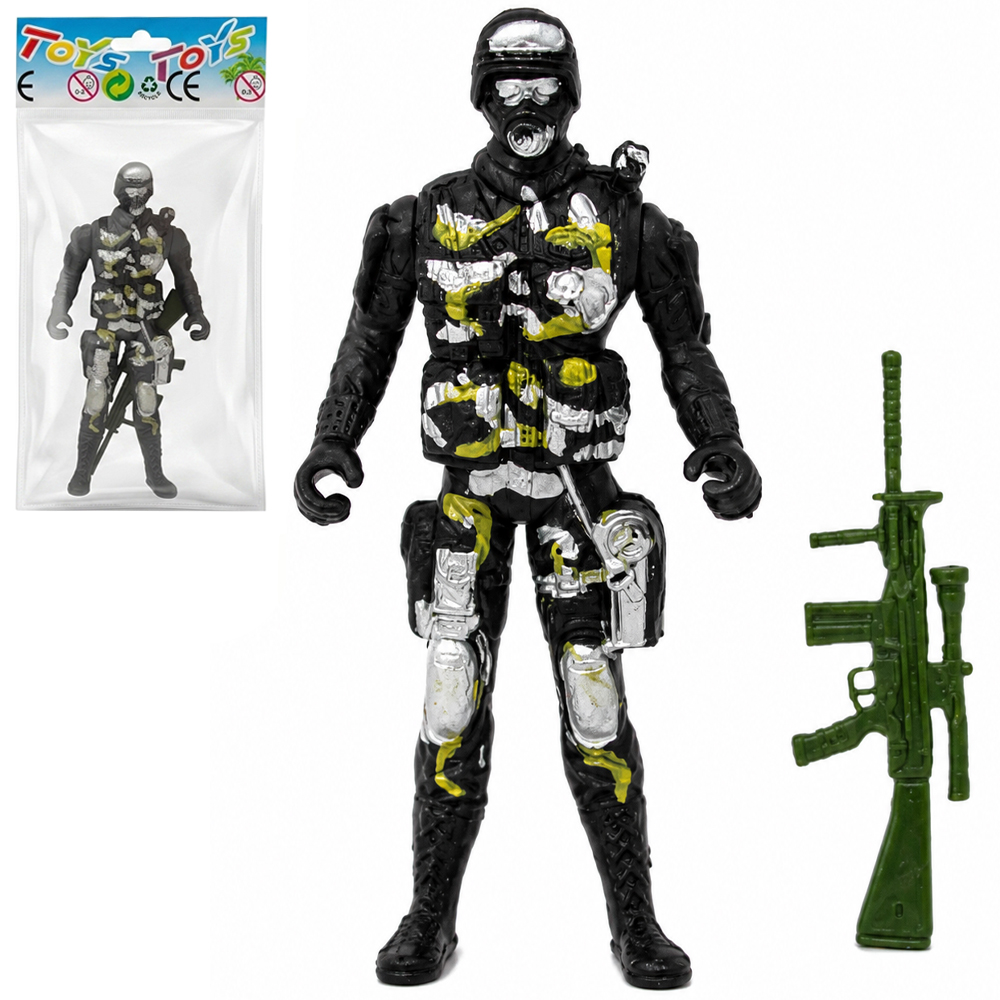 BONECO SOLDADO COM ARMA 