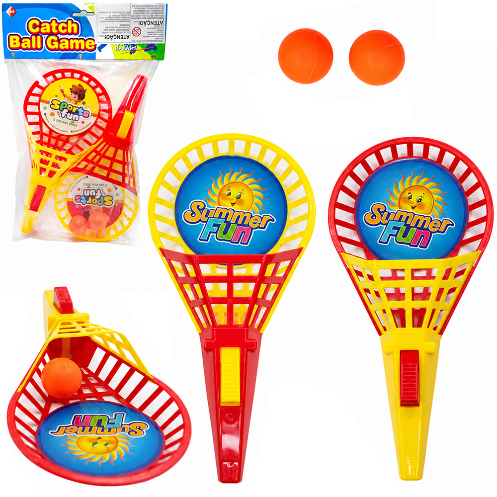 RAQUETE CESTA LANCADOR PEGA BOLA COM 2 BOLAS