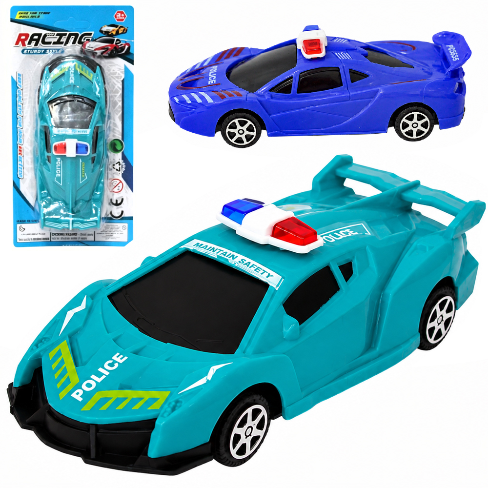 CARRO A FRICCAO PULL BACK POLICIA RACING 