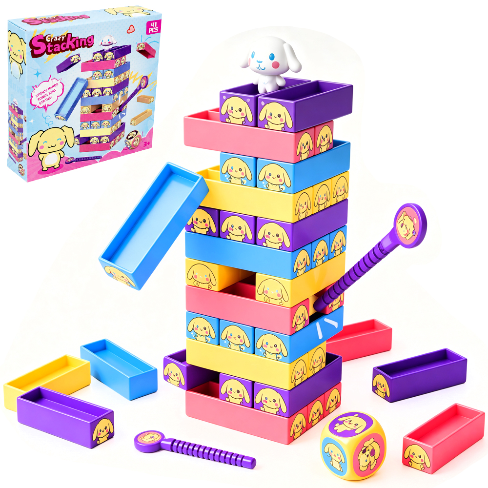 JOGO CAIU PERDEU DE PLASTICO COELHO COM DADO + ACESSORIOS X-CELL 41 PECAS 