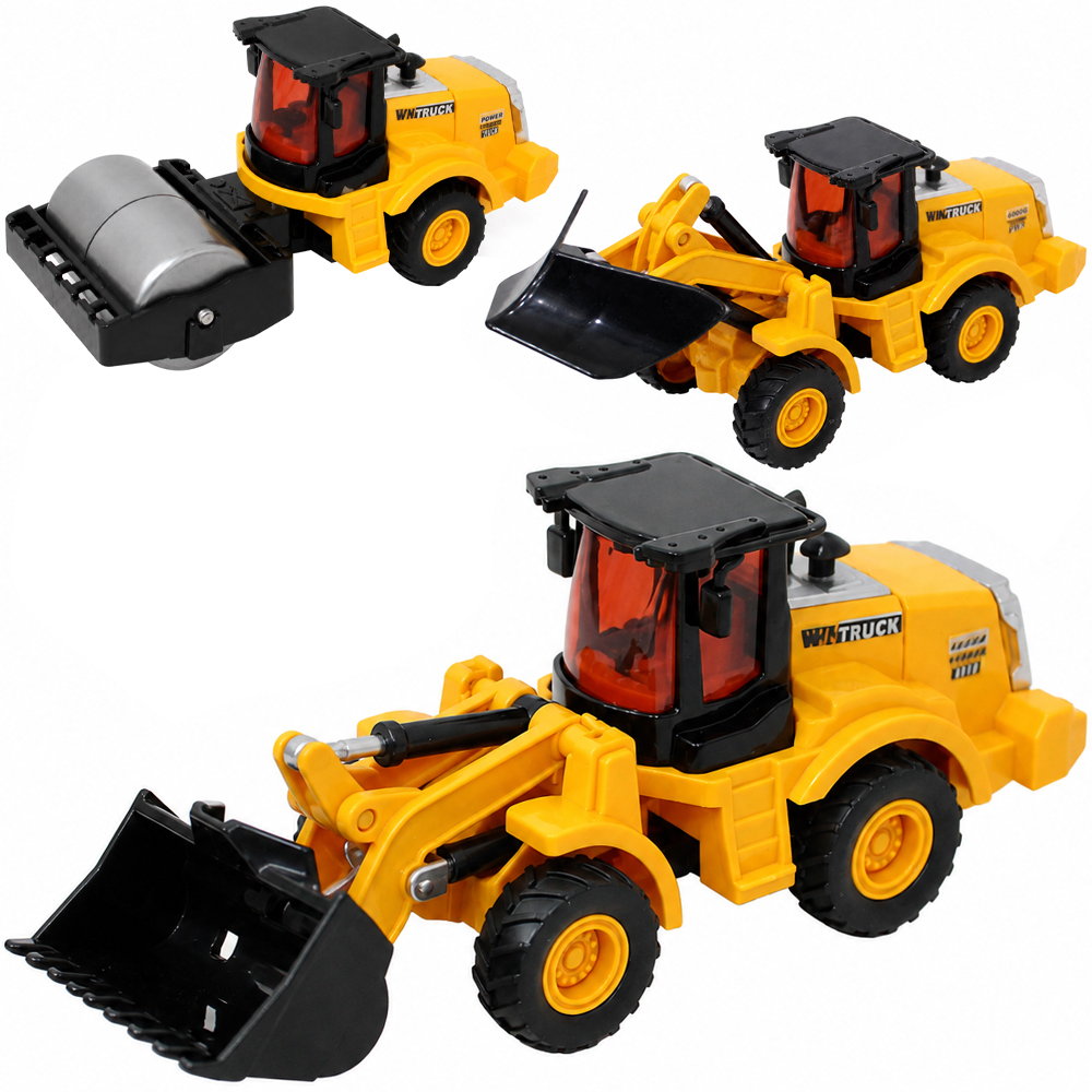TRATOR PA CARREGADEIRA DE METAL A FRICCAO FORCA DA OBRA TOP KIDS 