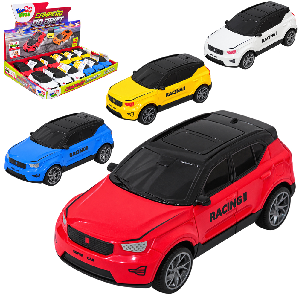 CARRO A FRICCAO PULL BACK CAMPEAO DO DRIFT TOP KIDS DP PLAY