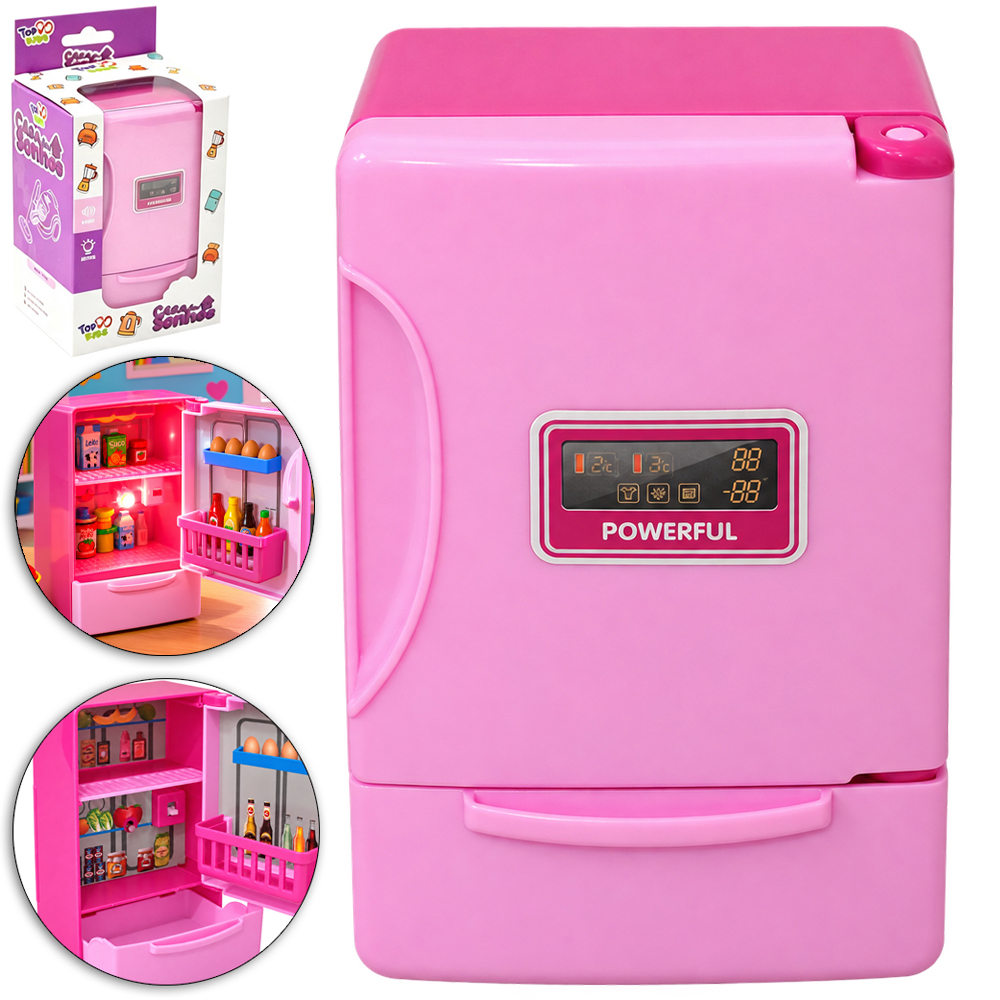 MINI GELADEIRA INFANTIL COM SOM E LUZ CASA DOS SONHOS TOP KIDS A PILHA 