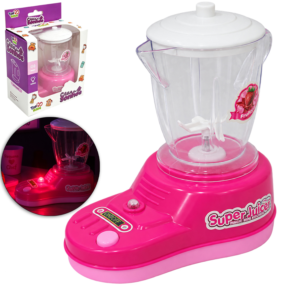 MINI LIQUIDIFICADOR INFANTIL COM LUZ CASA DOS SONHOS TOP KIDS A PILHA