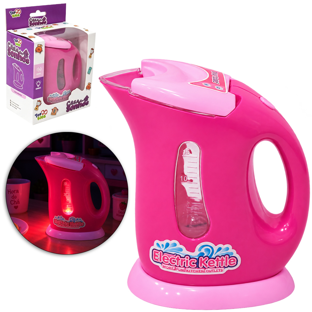 MINI CHALEIRA JARRA INFANTIL COM SOM E LUZ CASA DOS SONHOS TOP KIDS A PILHA