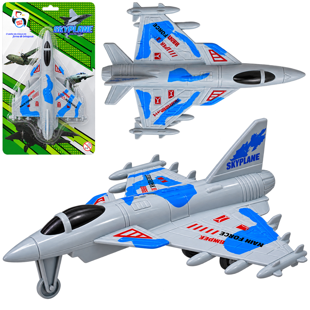 AVIAO JATO A FRICCAO PULL BACK SKYPLANE