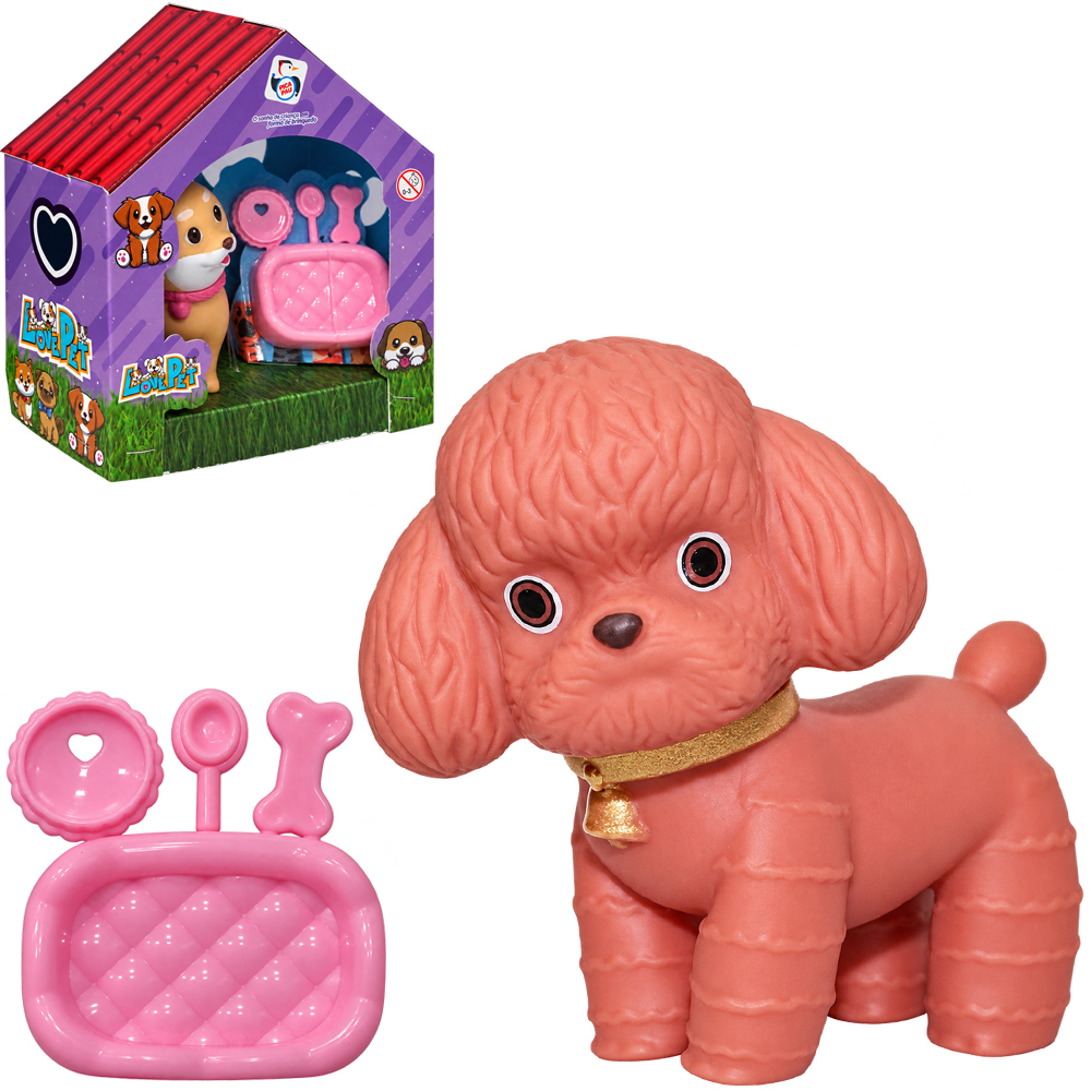 KIT PET COM CACHORRO + CAMINHA LOVE PET 2 PECAS