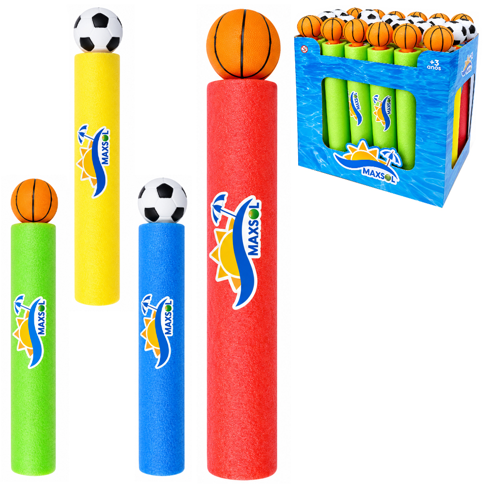 BASTAO DE ESPUMA LANCA AGUA BOLA MAXSOL 35CM DP PLAY