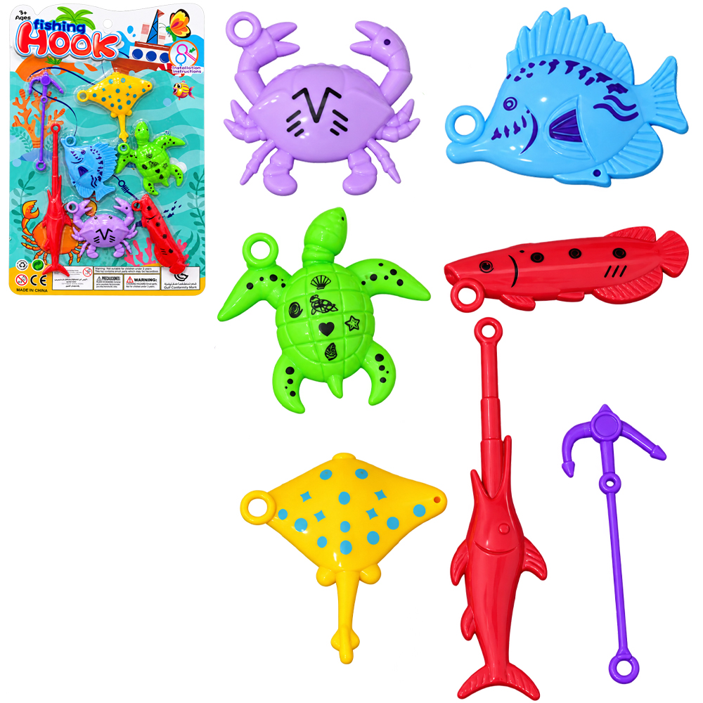 VARINHA PEGA PEIXE COM 5 PECAS FISHING HOOK