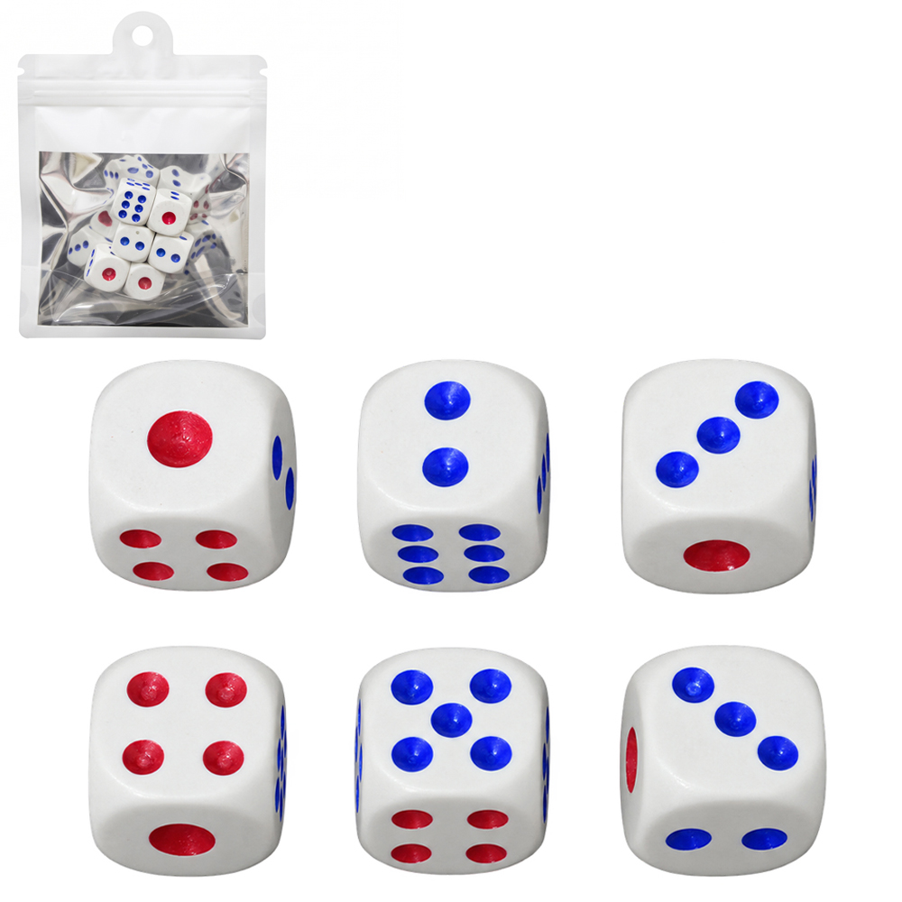 JOGO DE DADOS COM 6 PECAS 1,8CM