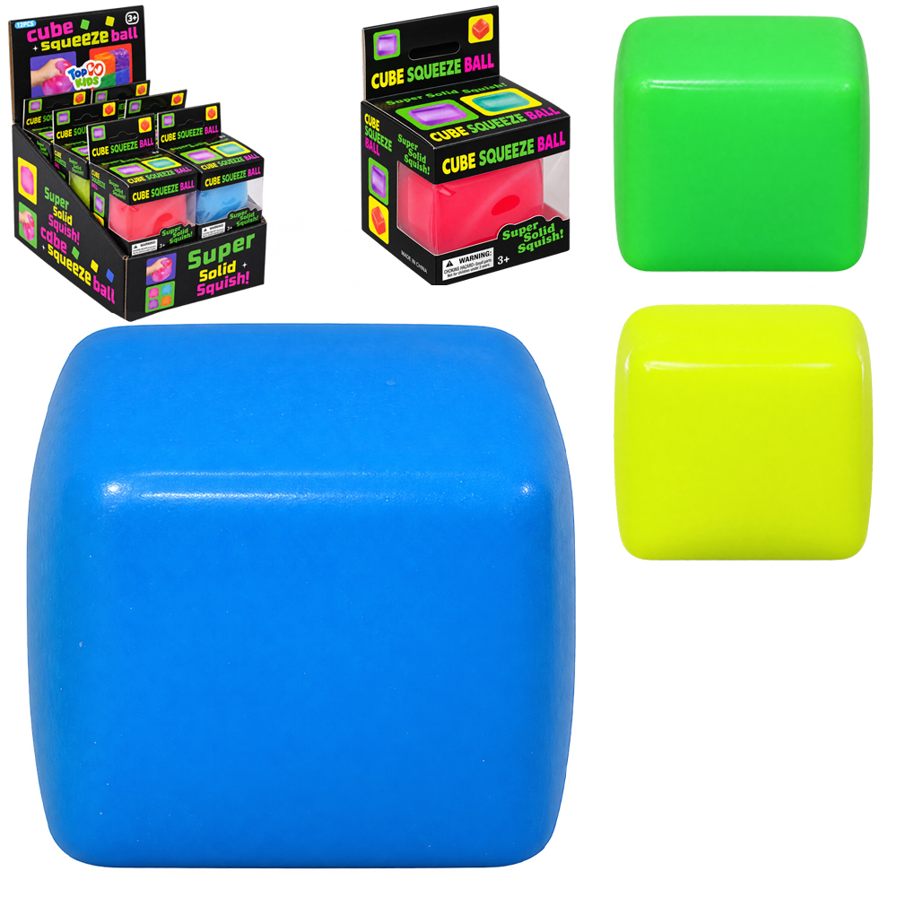 CUBO SPREM BALL SQUISH CUBE SQUEEZE BALL TOP KIDS DP PLAY