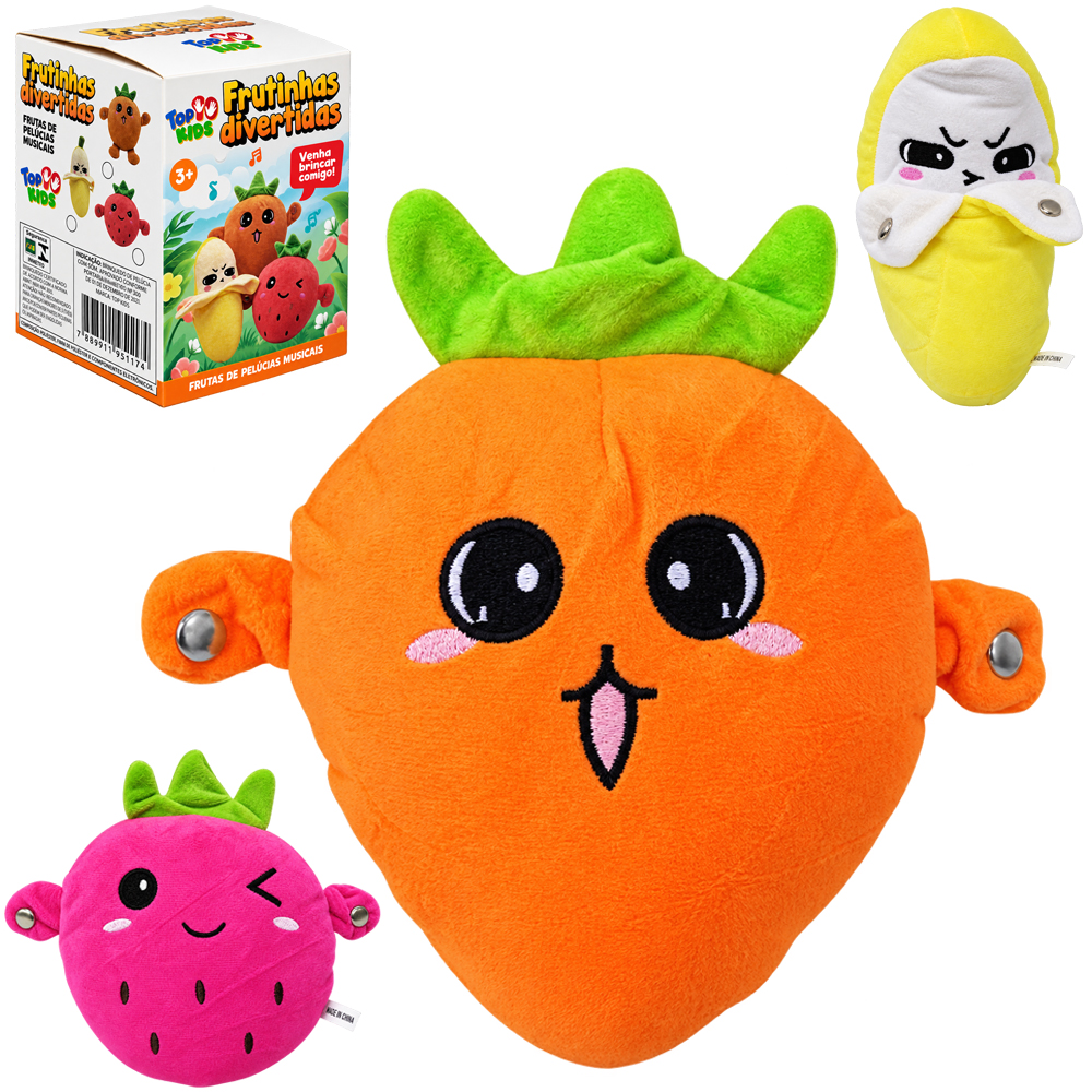 FRUTA DE PELUCIA MUSICAL SENSORIAL TOP KIDS