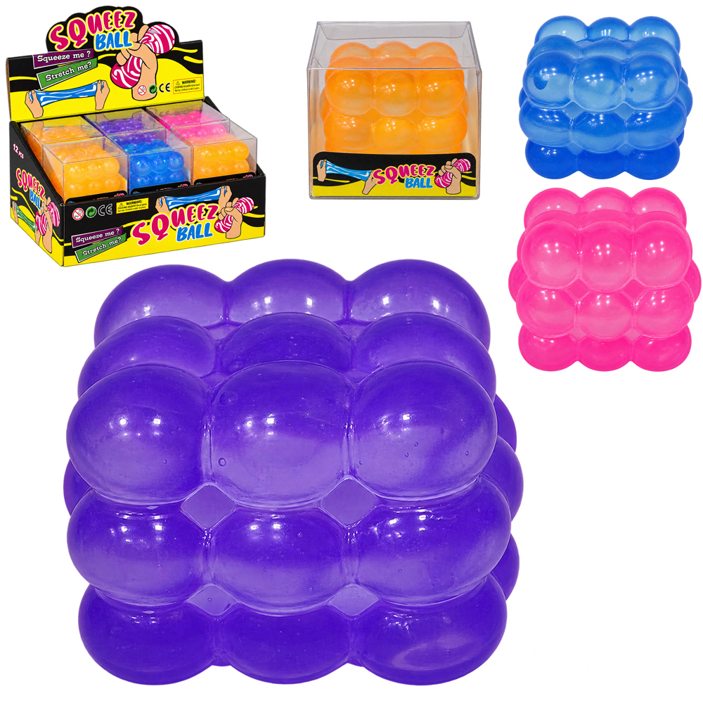 CUBO SPREM BALL SQUISH CUBE SQUEEZE BALL TOP KIDS DP PLAY