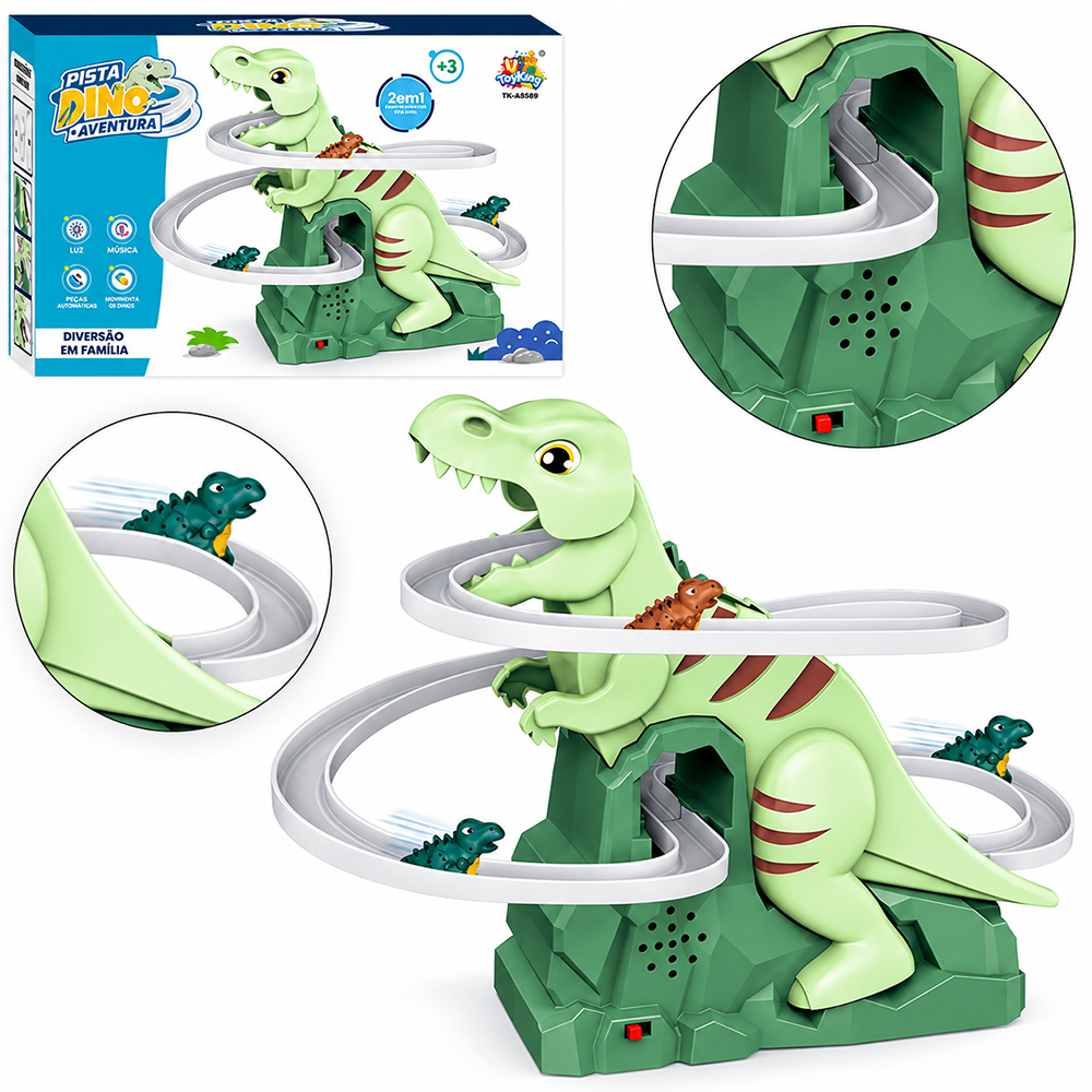 PISTA / ELEVADOR DINOSSAURO AVENTURA COM SOM E LUZ A PILHA