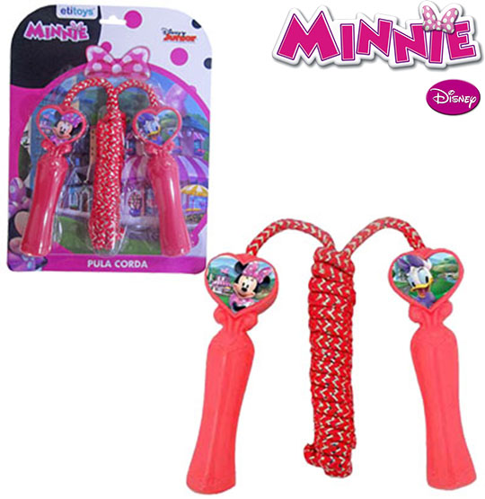 PULA CORDA CABO PLASTICO CORACAO 1,95M MINNIE DISNEY