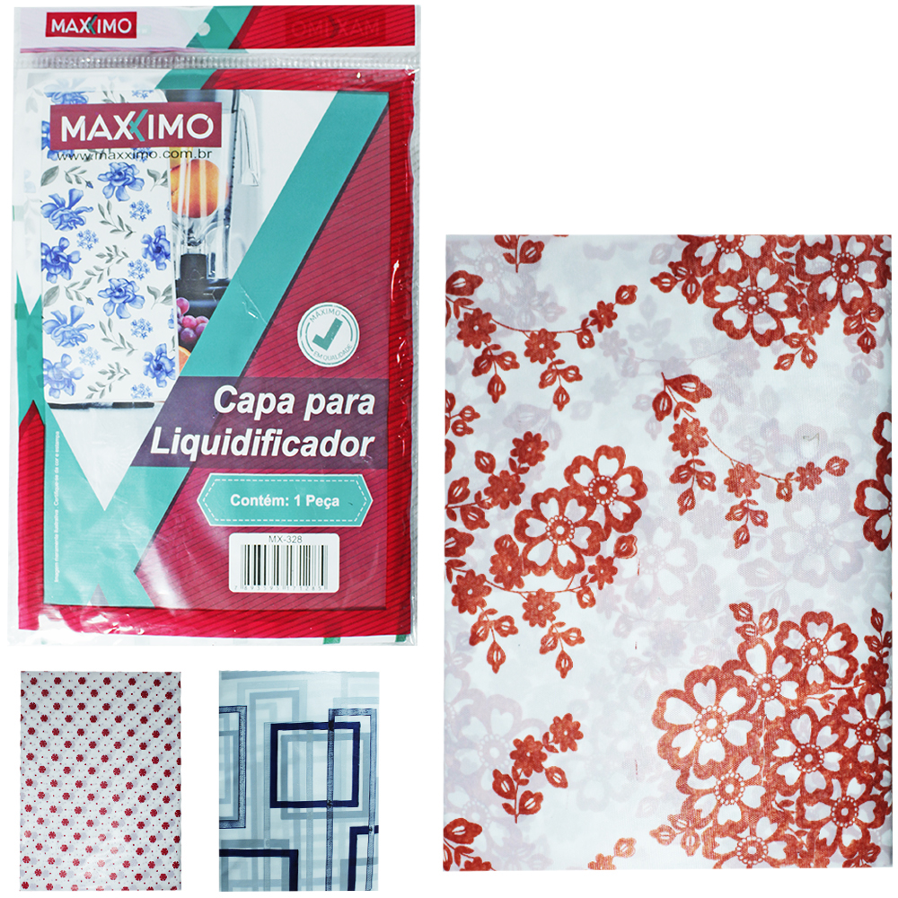 CAPA PARA LIQUIDIFICADOR DE PLASTICO PE ESTAMPAS SORTIDAS 45X40CM