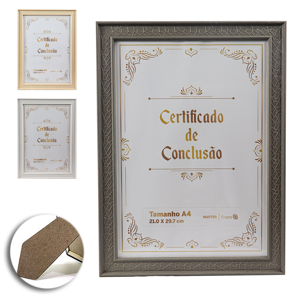 QUADRO PARA DIPLOMAS / CERTIFICADOS A4 DE PLASTICO TMD 21X29,7CM