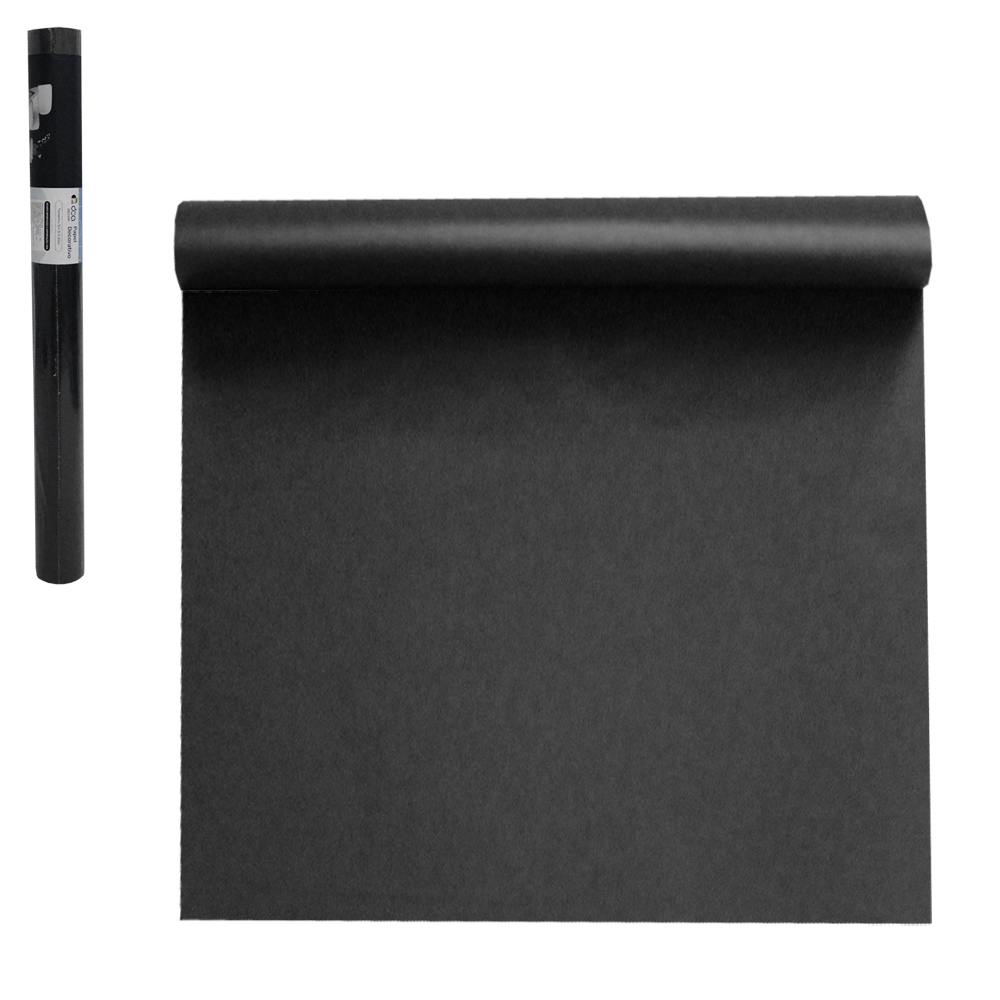 PAPEL DE PAREDE ROLO AUTOADESIVO PRETO DCA DECOR 45CMX5M