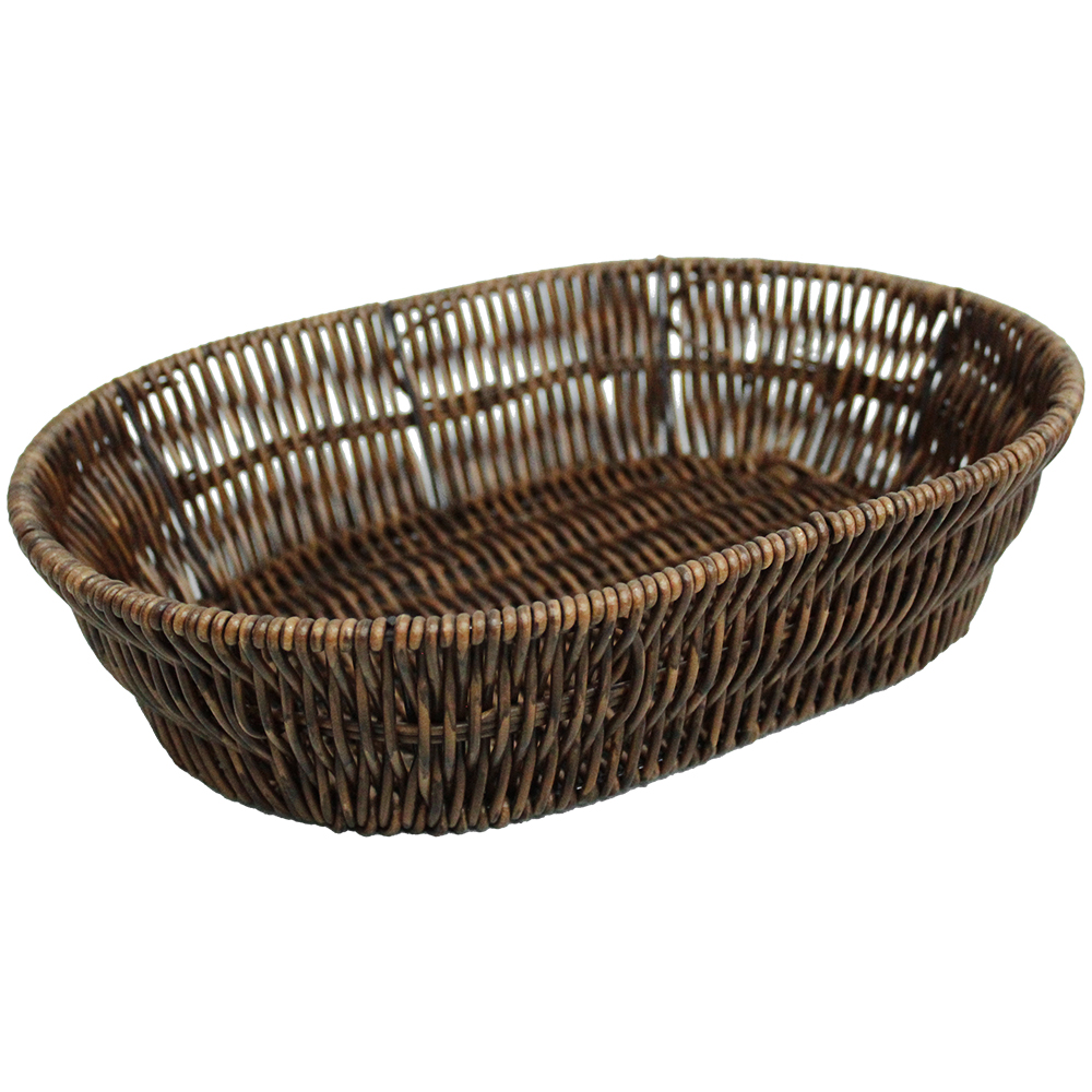 CESTA DE PLASTICO TIPO VIME OVAL 31X23X8CM