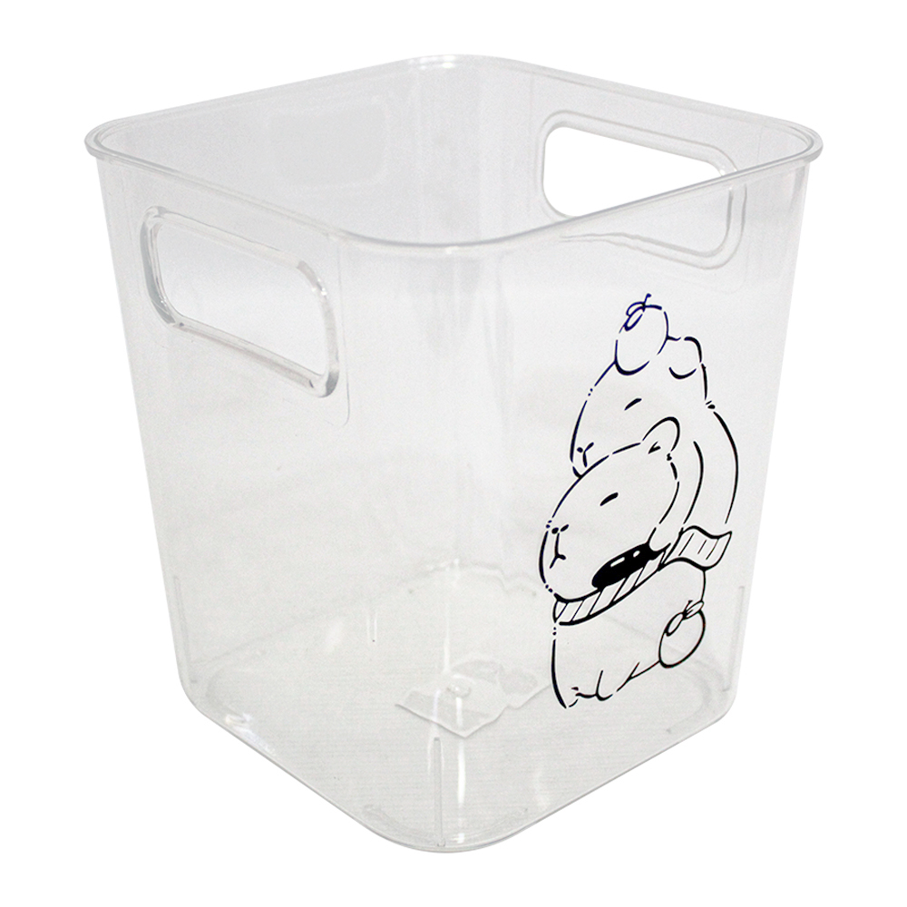 ORGANIZADOR DE PLASTICO PET FLEXIVEL QUADRADO COM ALCA 17X15,5CM