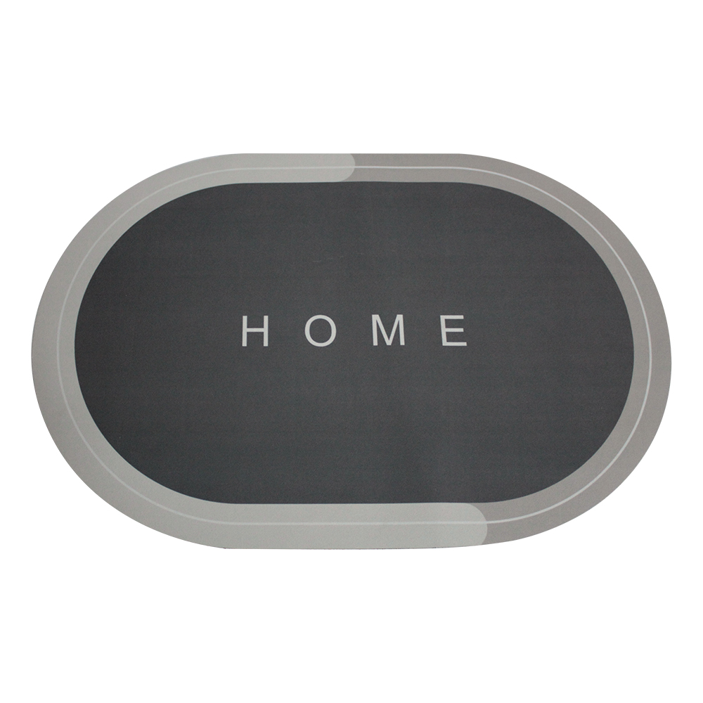 TAPETE DE PISO DE BORRACHA OVAL SUPER ABSORVENTE CLEAN HOME 58X38CM