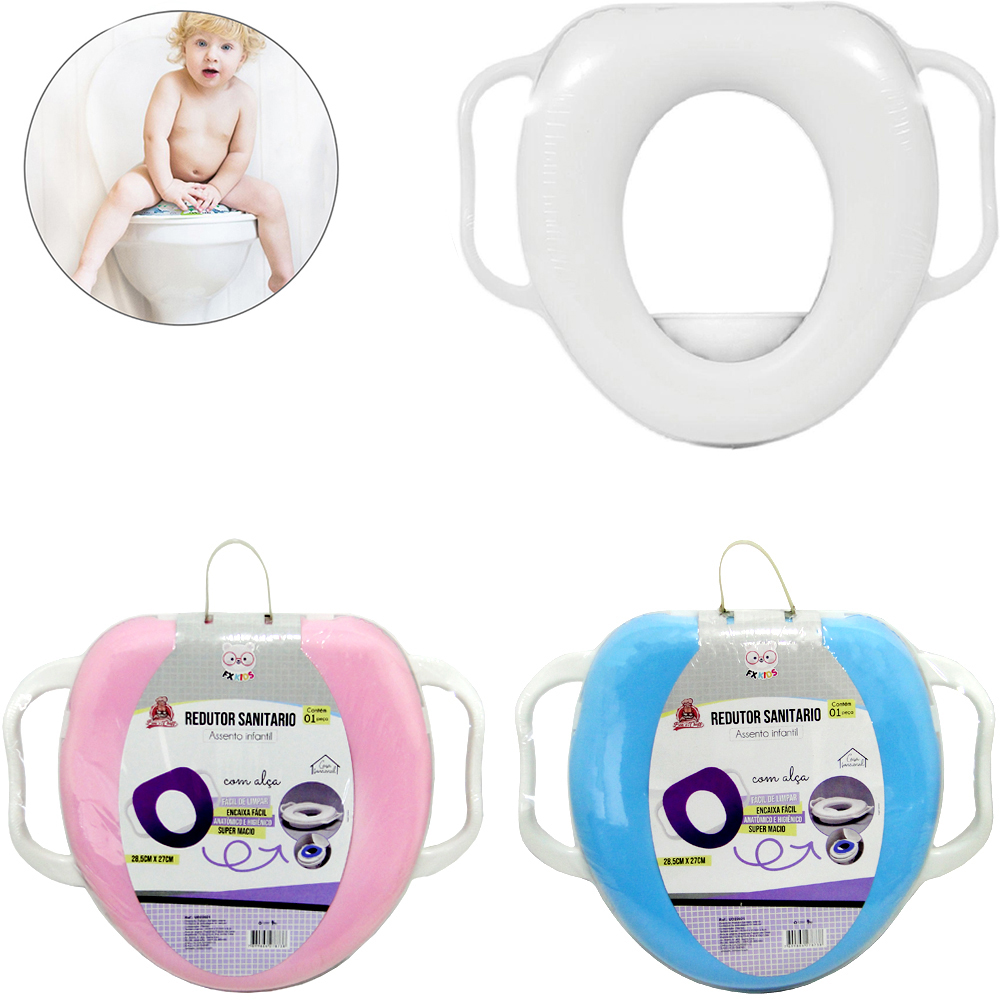 ASSENTO REDUTOR SANITARIO INFANTIL COM ALCA 28,5X27X7CM
