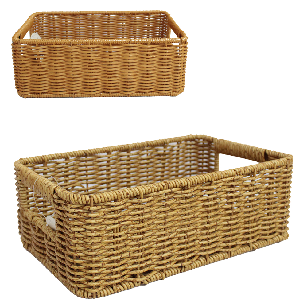 CESTO CAIXA ORGANIZADOR DE PLASTICO TIPO VIME RETANGULAR COM ALCA INOVA 28X18X10CM