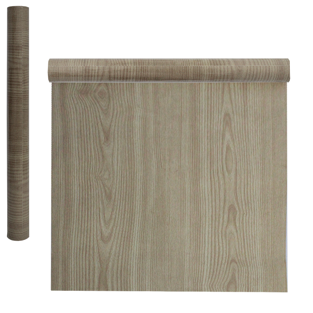 PAPEL DE PAREDE ROLO AUTOADESIVO MADEIRA CLARA 45CMX5M