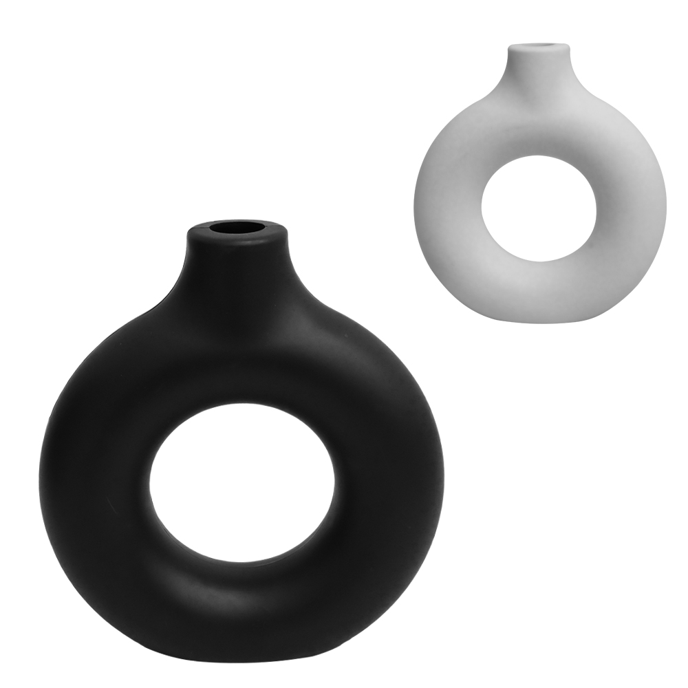 VASO DE PLASTICO REDONDO BLACK / WHITE 15X13CM DE Ø