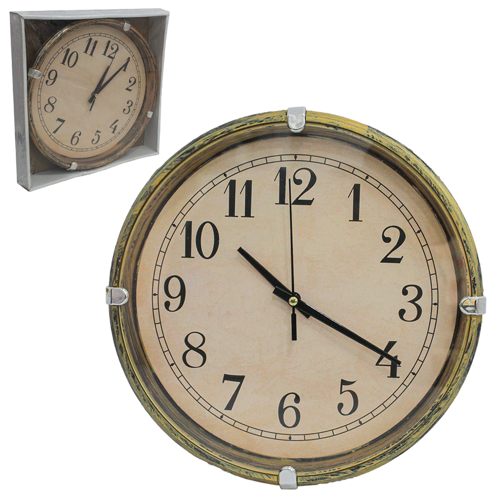 RELOGIO DE PAREDE REDONDO VINTAGE 25CM DE Ø