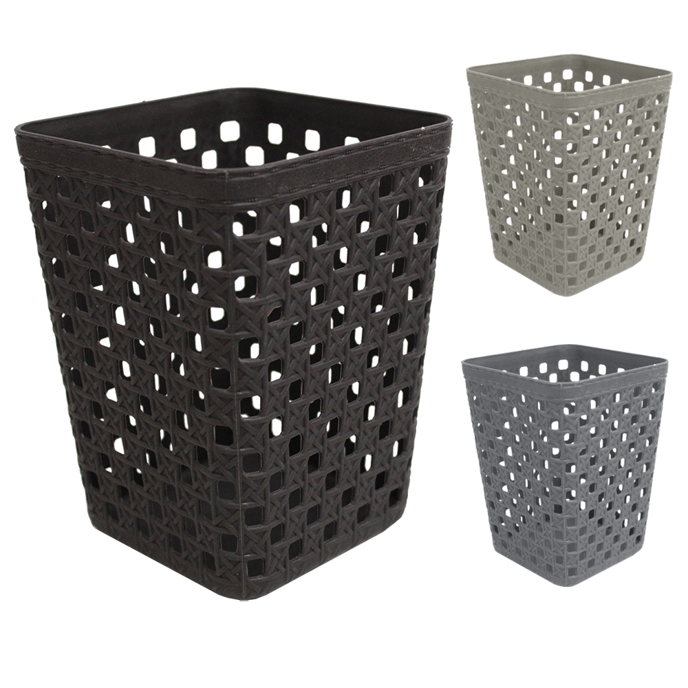 CESTO ORGANIZADOR PORTA TRECO DE PLASTICO QUADRADO VAZADO 15X11,3CM