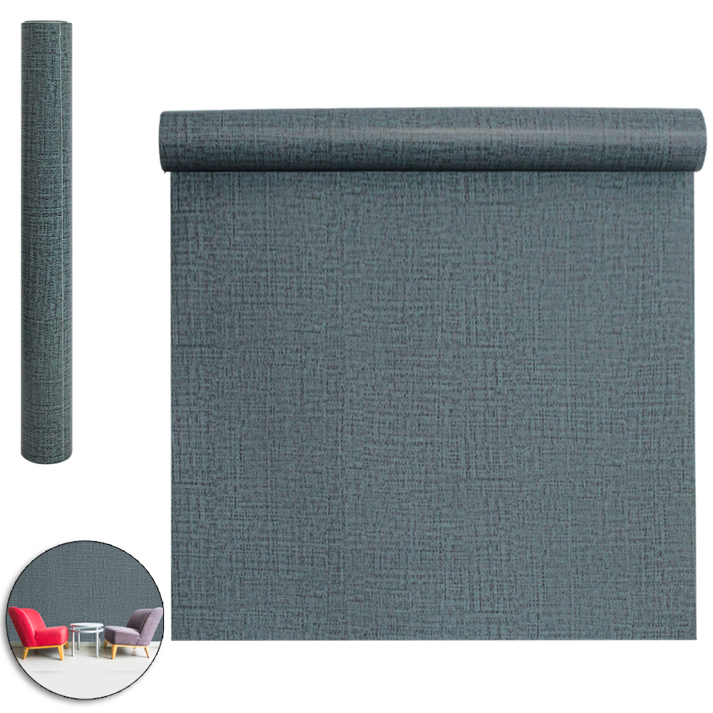 PAPEL DE PAREDE ROLO AUTOADESIVO LINHO VERDE 45CMX5M
