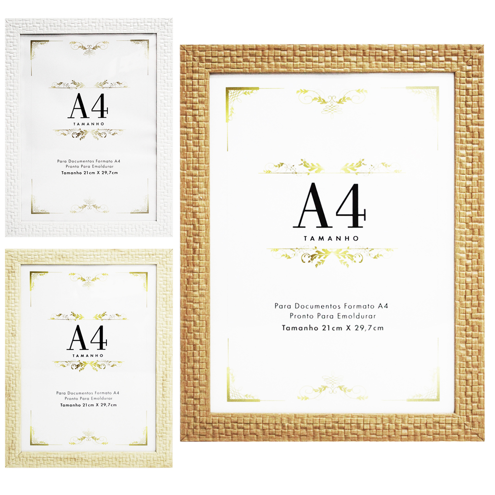QUADRO PARA DIPLOMAS / CERTIFICADOS A4 DE PLASTICO TMD 29,7X21CM