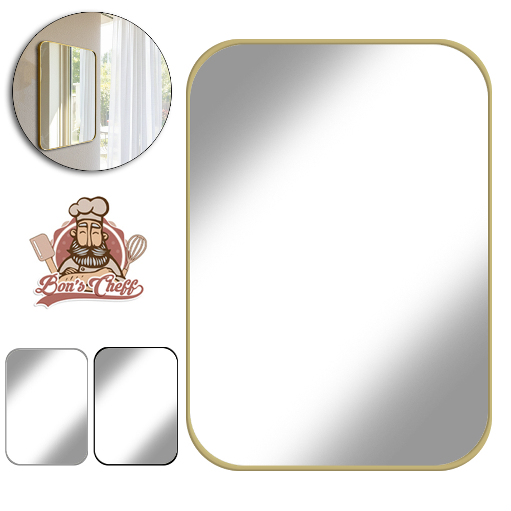 ESPELHO DE PENDURAR INQUEBRAVEL EMOLDURADO DECORATIVO 39,5X29,5CM