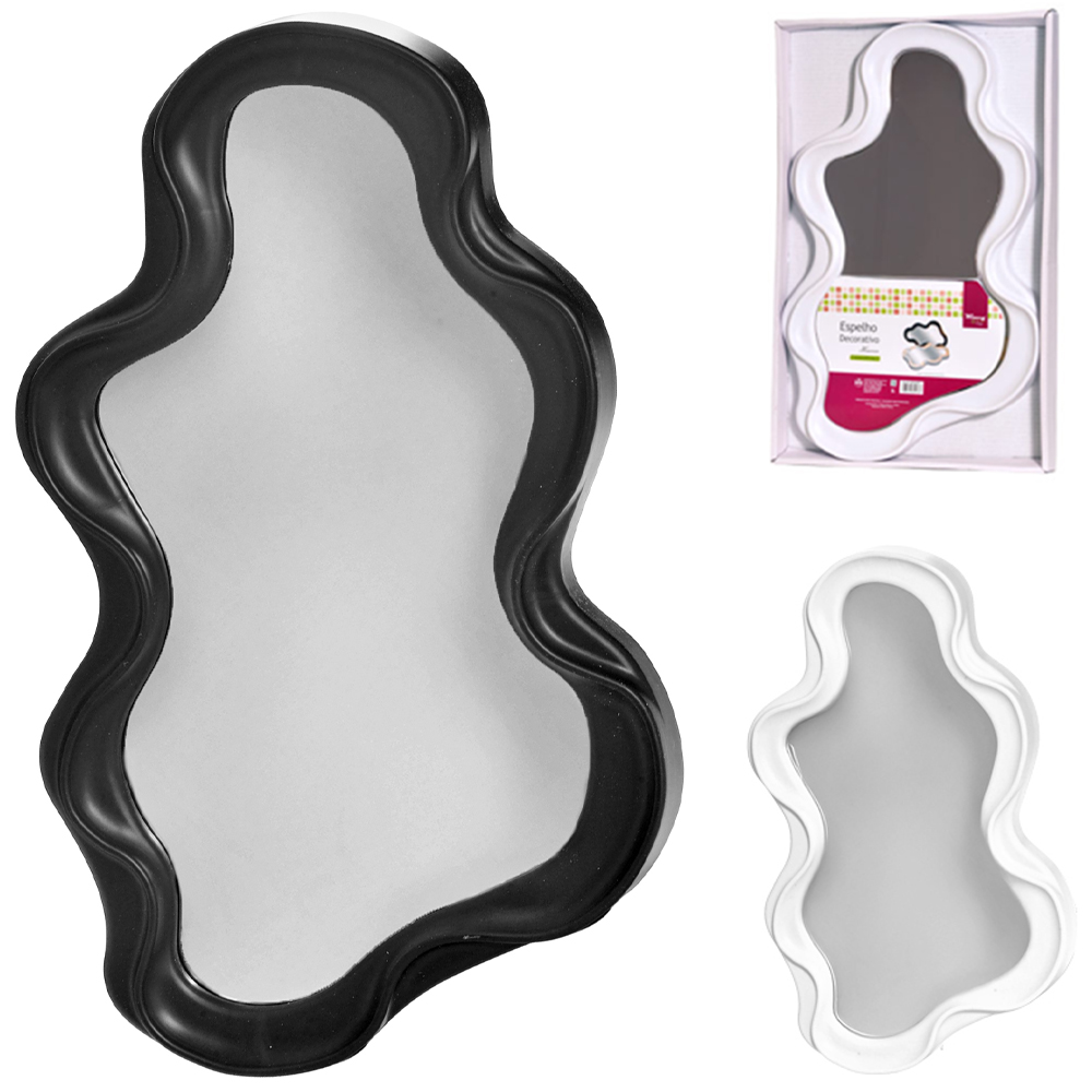 ESPELHO DE PENDURAR EMOLDURADO DECORATIVO 41X26CM