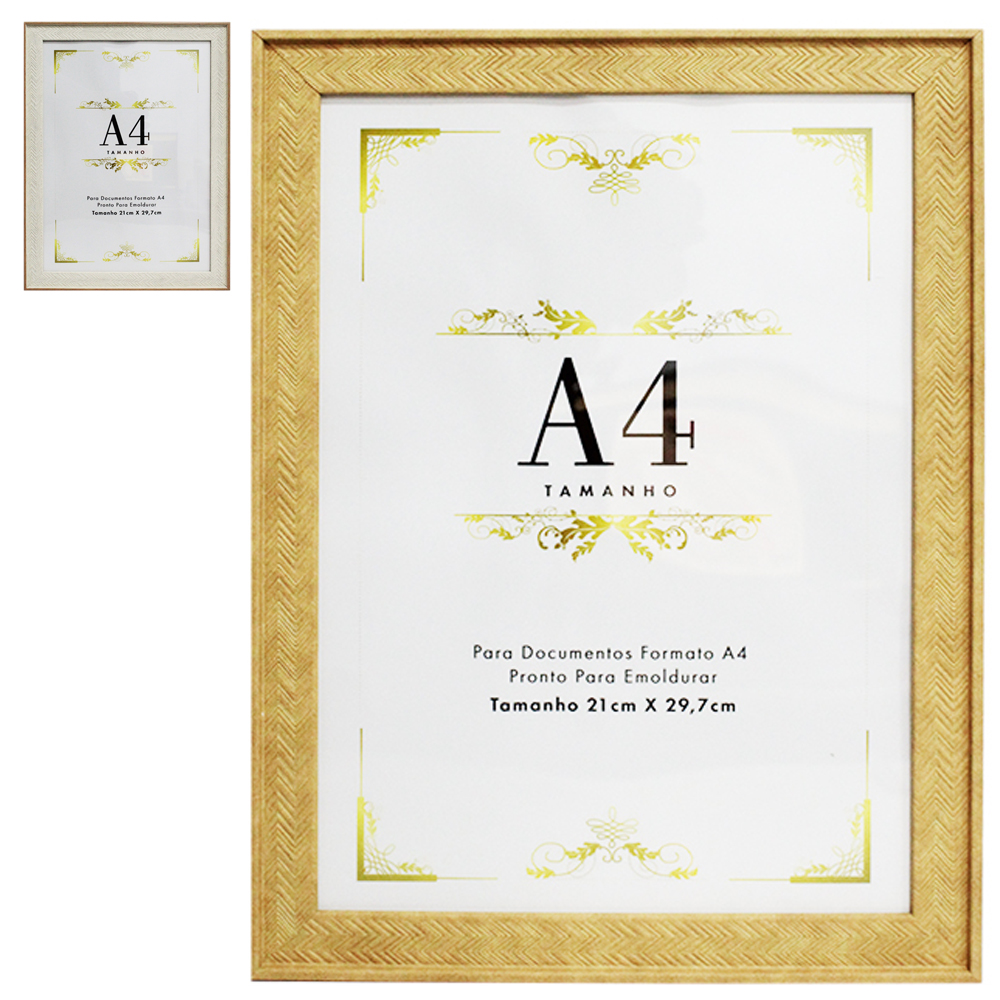 QUADRO PARA DIPLOMAS / CERTIFICADOS A4 DE PLASTICO TMD 29,7X21CM