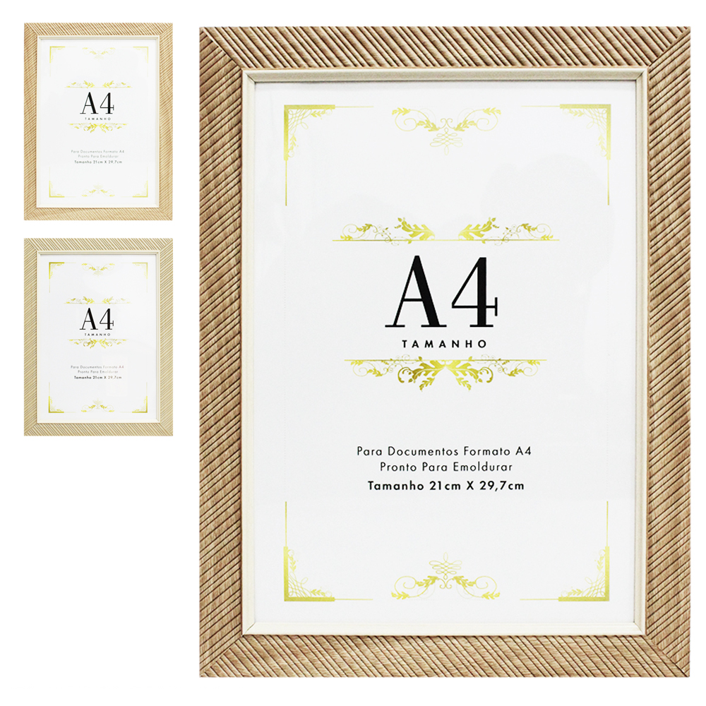QUADRO PARA DIPLOMAS / CERTIFICADOS A4 DE PLASTICO TMD 29,7X21CM