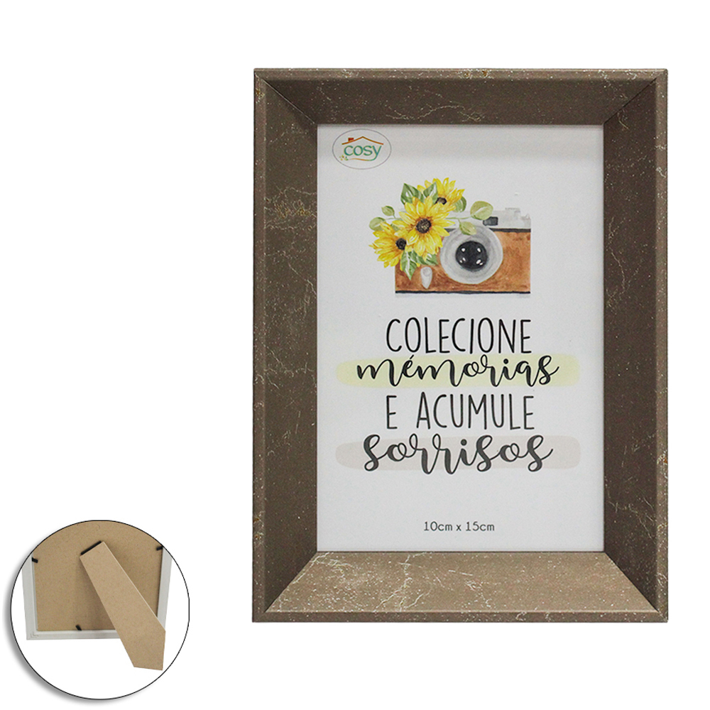 PORTA RETRATO 10X15 COM MOLDURA DE PLASTICO TMD