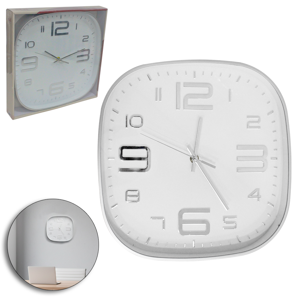 RELOGIO DE PAREDE QUADRADO STIL 29CM